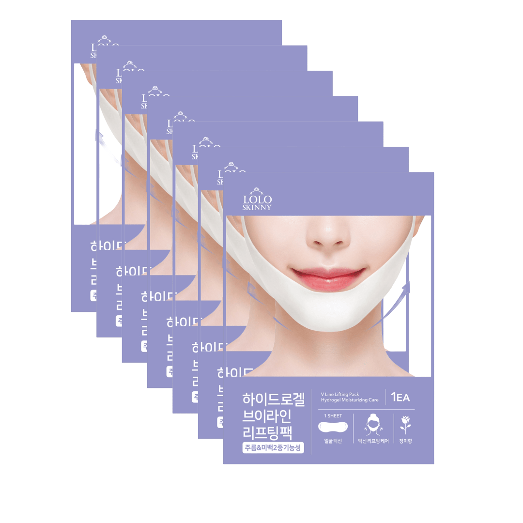 Loloskinny Hydrogel Chin V-Line Lifting Mask – Korean Anti-Aging Jawline Sculpting Treatment - Maskory