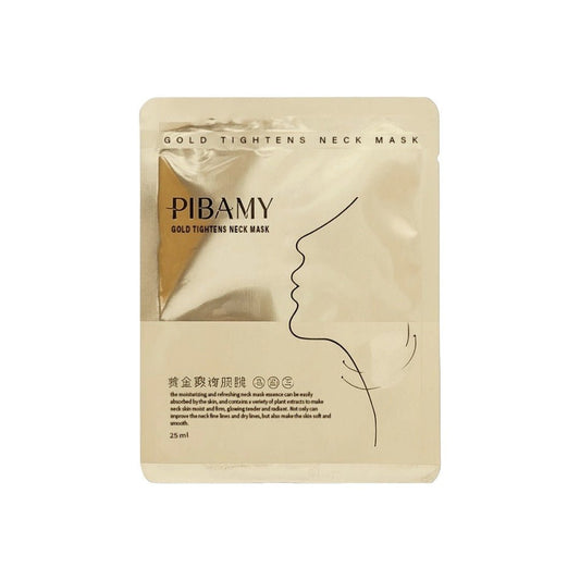 PIBAMY Gold Tightens Neck Mask – Anti - Aging Neck Mask for Firming, Tightening & Wrinkle Care - Maskory