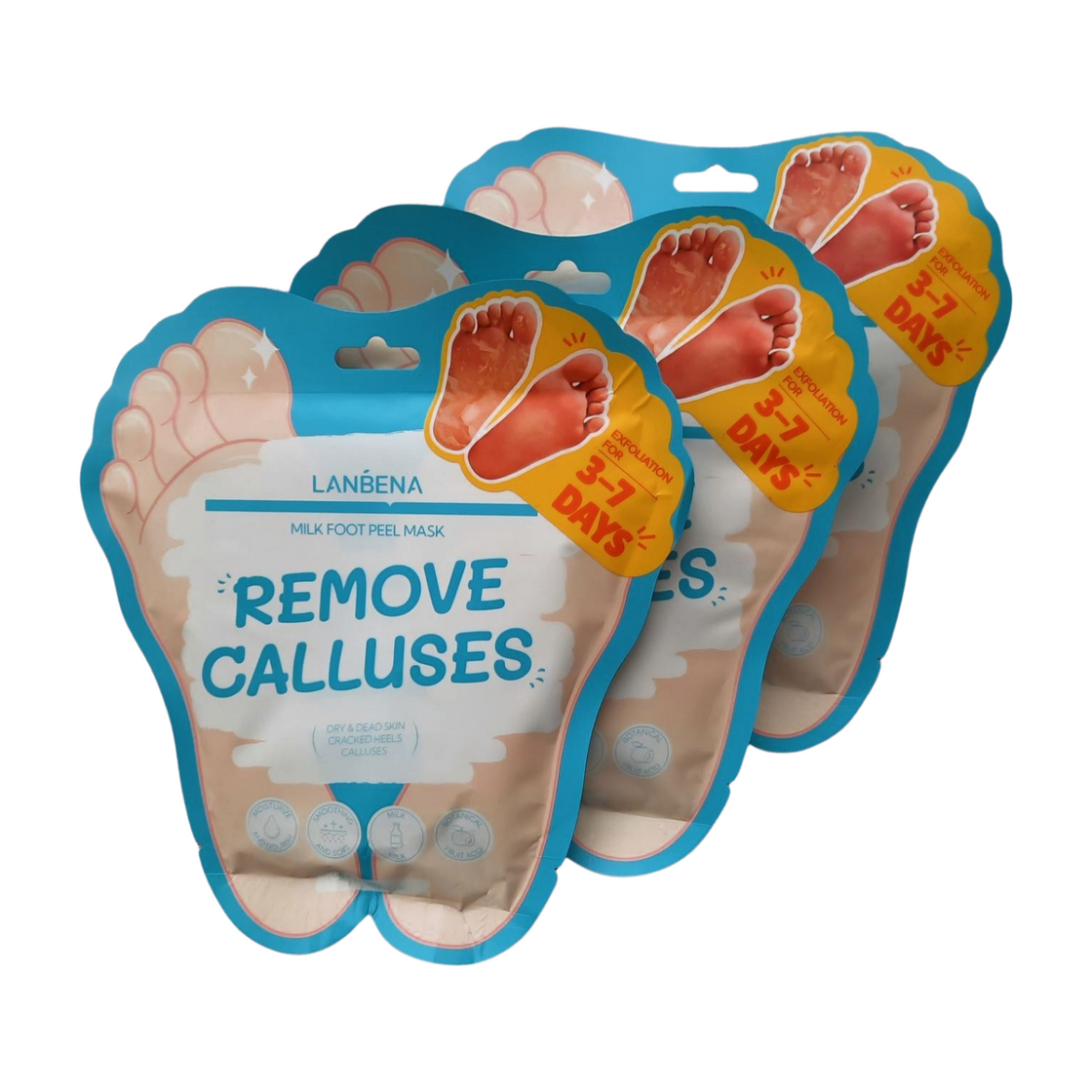 LANBENA Milk Foot Peel Mask – Gentle Peeling & Deep Nourishment for Smooth, Soft Feet