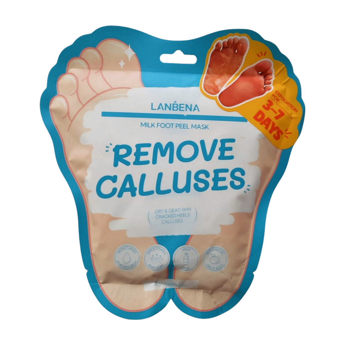 LANBENA Milk Foot Peel Mask – Gentle Peeling & Deep Nourishment for Smooth, Soft Feet