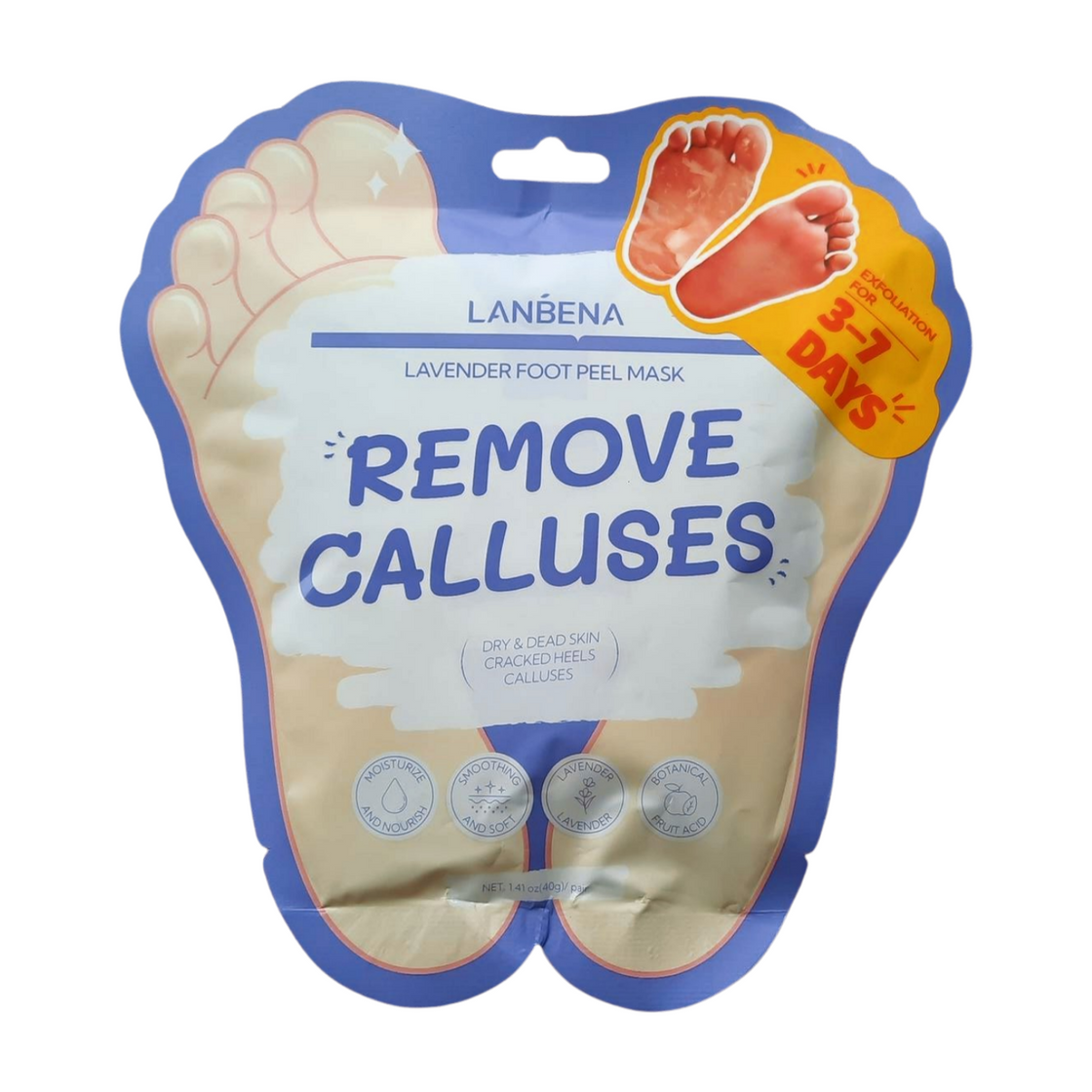 LANBENA Lavender Foot Peel Mask – Exfoliation & Calming Care for Smooth, Refreshed Feet