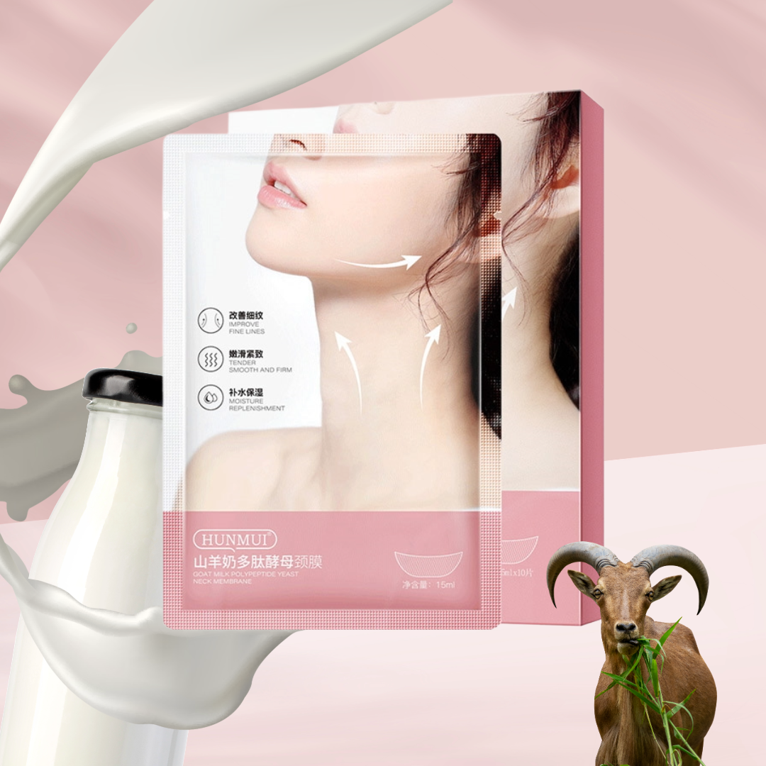 HUNMUI Goat Milk Neck Mask – Moisturizing, Firming & Anti-Aging