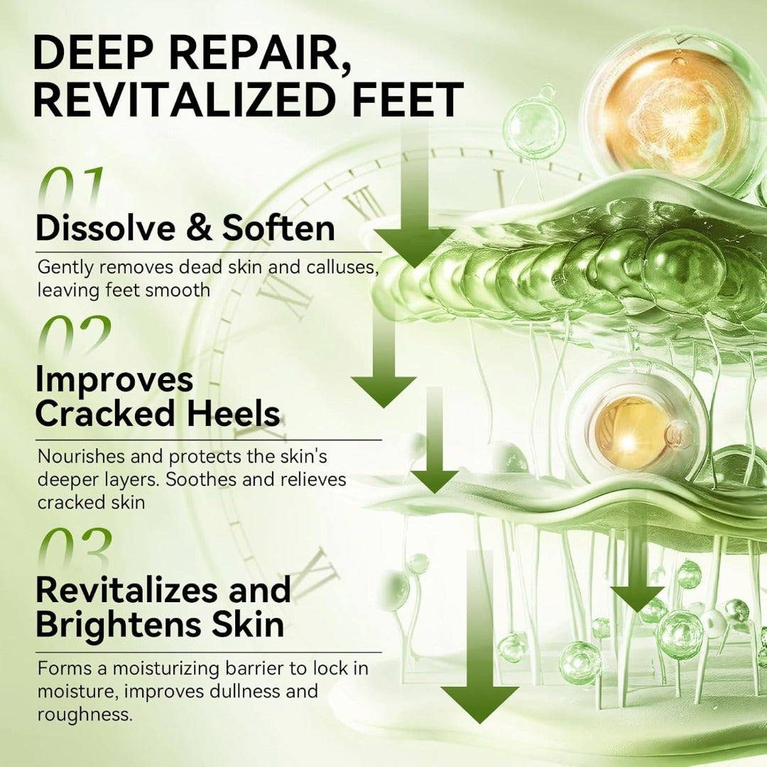 LANBENA Aloe Vera Foot Peel Mask – Gentle Exfoliation & Hydration for Baby-Soft Feet