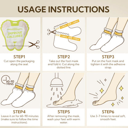 LANBENA Aloe Vera Foot Peel Mask – Gentle Exfoliation & Hydration for Baby-Soft Feet