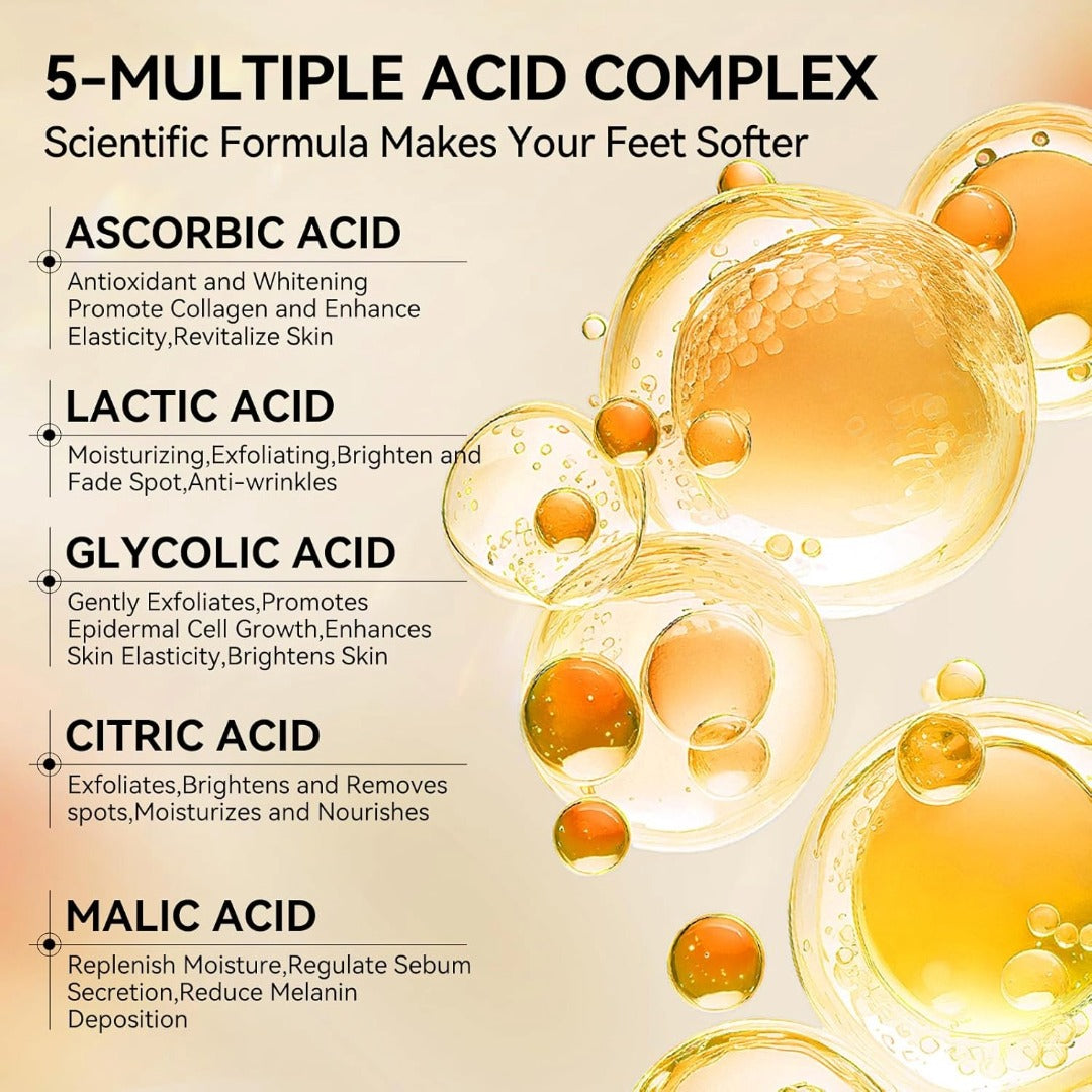 LANBENA Vitamin C Foot Peel Mask – Gentle Exfoliation & Brightening for Smooth, Soft Feet