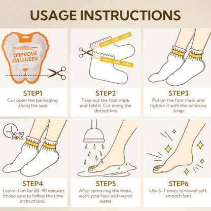 LANBENA Vitamin C Foot Peel Mask – Gentle Exfoliation & Brightening for Smooth, Soft Feet