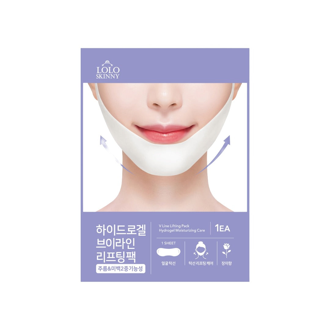 Loloskinny Hydrogel Chin V-Line Lifting Mask – Korean Anti-Aging Jawline Sculpting Treatment