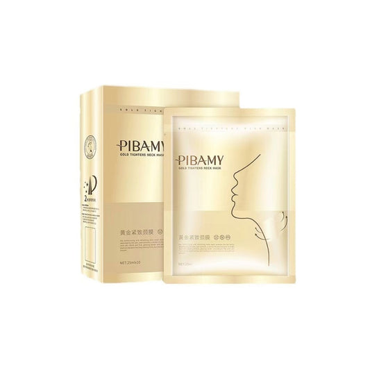 PIBAMY Gold Tightens Neck Mask – Anti-Aging Neck Mask for Firming, Tightening & Wrinkle Care