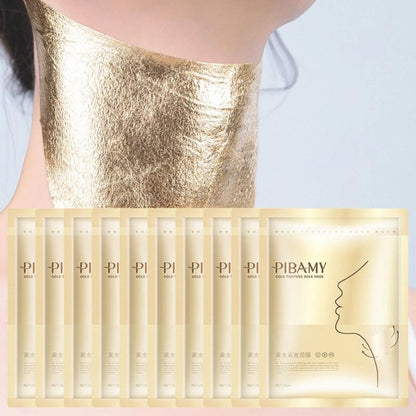 PIBAMY Gold Tightens Neck Mask – Anti-Aging Neck Mask for Firming, Tightening & Wrinkle Care
