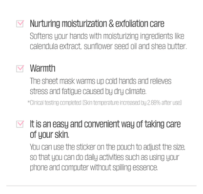Angellooka Heating Hand Pack – Self - Warming Moisturizing Hand Mask - Maskory