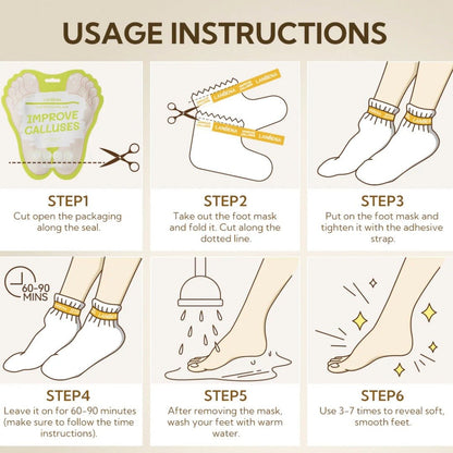 LANBENA Aloe Vera Foot Peel Mask – Gentle Exfoliation & Hydration for Baby - Soft Feet - Maskory