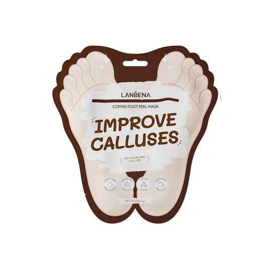 LANBENA Coffee Foot Peel Mask – Exfoliating Sock Mask for Dry, Callused Feet, Softening & Hydrating - Maskory