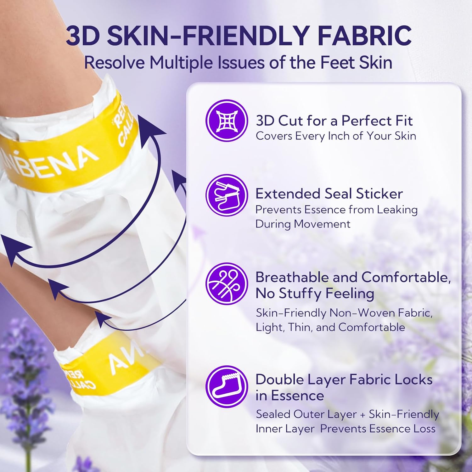 LANBENA Lavender Foot Peel Mask – Exfoliation & Calming Care for Smooth, Refreshed Feet - Maskory