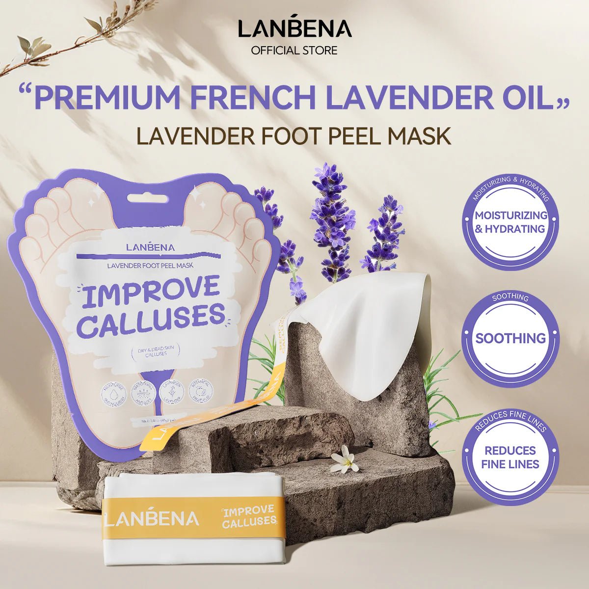 LANBENA Lavender Foot Peel Mask – Exfoliation & Calming Care for Smooth, Refreshed Feet - Maskory