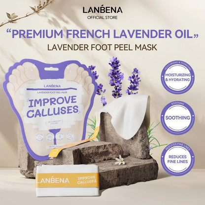 LANBENA Lavender Foot Peel Mask – Exfoliation & Calming Care for Smooth, Refreshed Feet - Maskory
