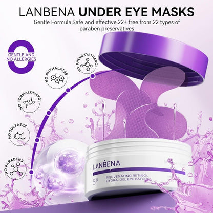 LANBENA Rejuvenating Retinol Hydra - Gel Eye Patches - Maskory