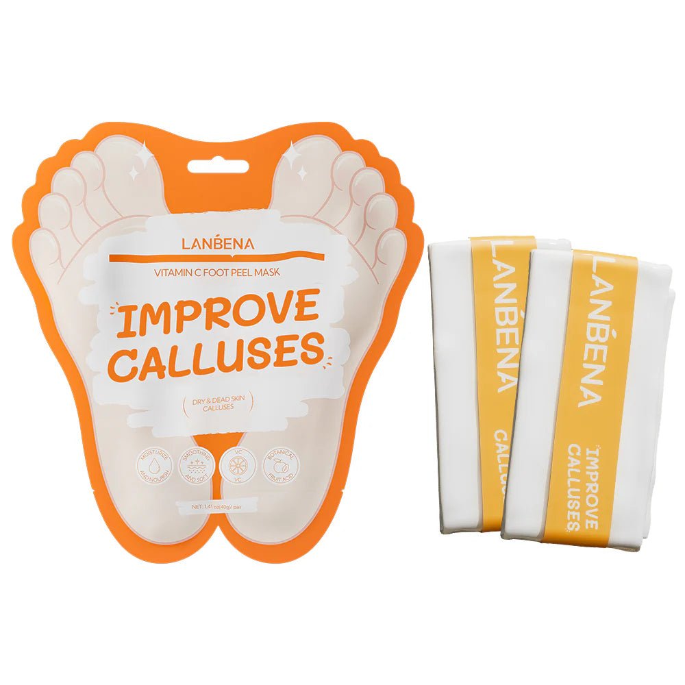 LANBENA Vitamin C Foot Peel Mask – Gentle Exfoliation & Brightening for Smooth, Soft Feet - Maskory