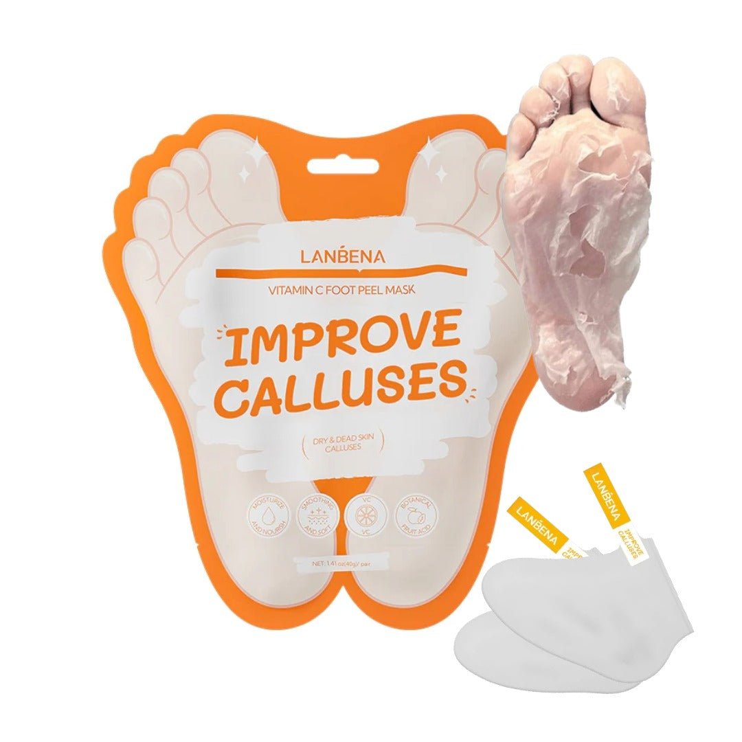 LANBENA Vitamin C Foot Peel Mask – Gentle Exfoliation & Brightening for Smooth, Soft Feet - Maskory