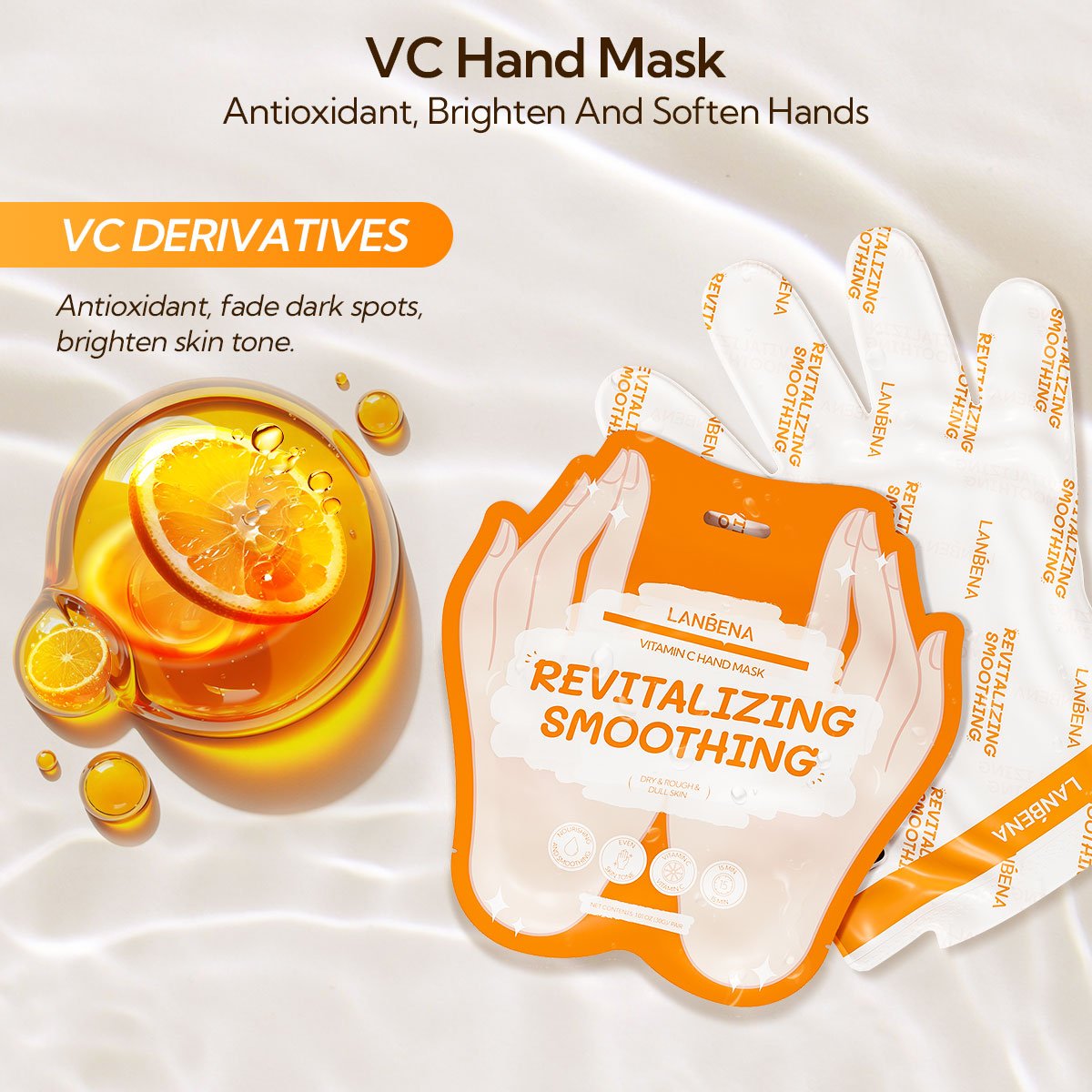 LANBENA Vitamin C Hand Mask – Intensive Care for Dry & Rough Hands - Maskory