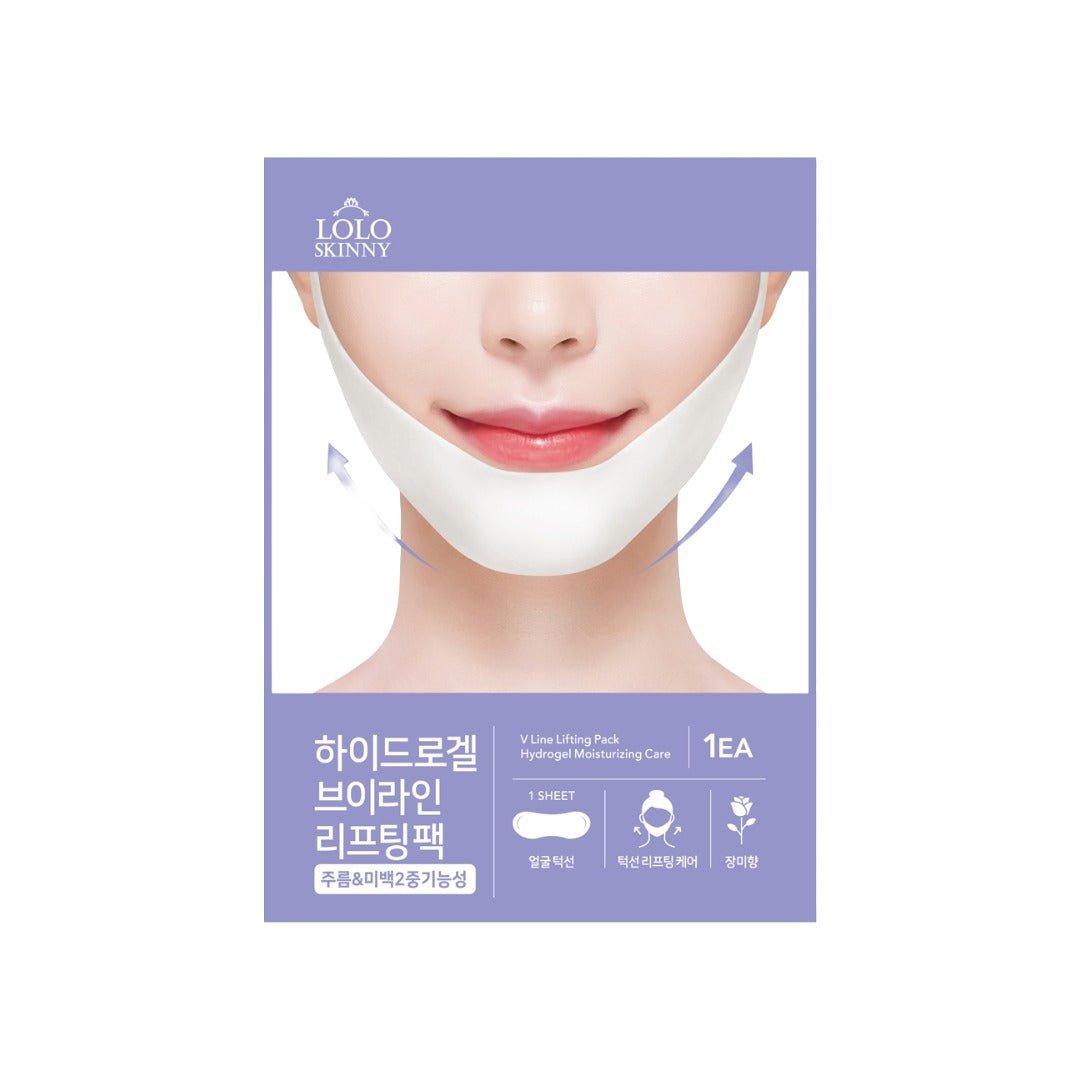 Loloskinny Hydrogel Chin V - Line Lifting Mask – Korean Anti - Aging Jawline Sculpting Treatment - Maskory