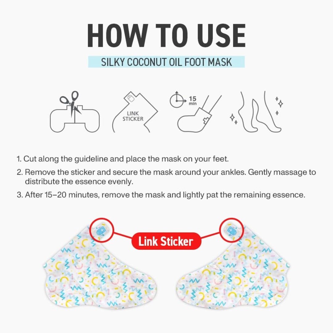 MADFORCOS Silky Coconut Oil Foot Mask – Ultra - Nourishing Moisture Therapy for Dry Feet - Maskory
