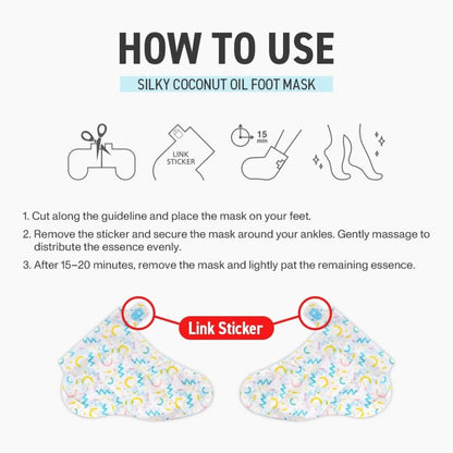 MADFORCOS Silky Coconut Oil Foot Mask – Ultra - Nourishing Moisture Therapy for Dry Feet - Maskory