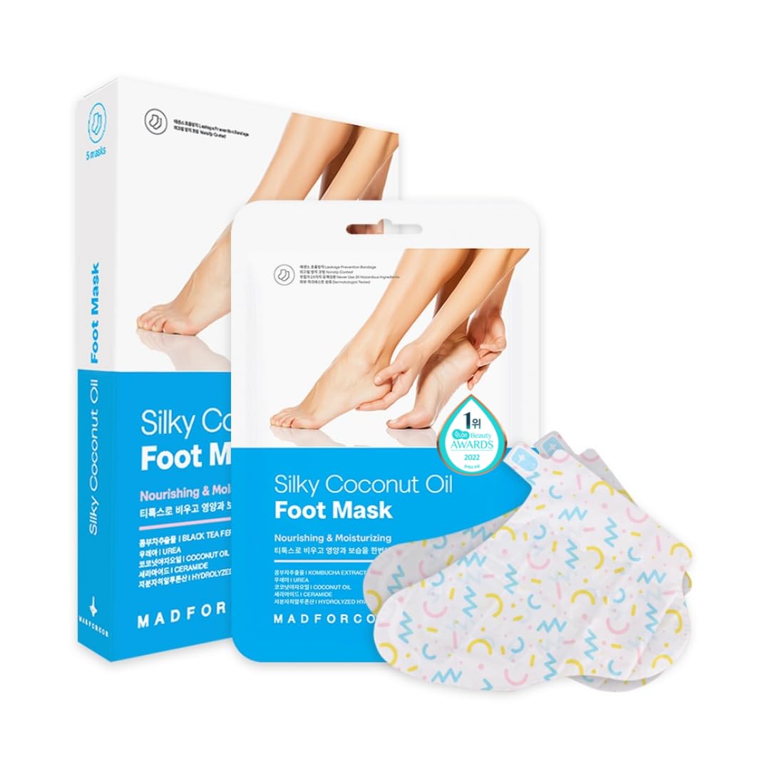 MADFORCOS Silky Coconut Oil Foot Mask – Ultra - Nourishing Moisture Therapy for Dry Feet - Maskory