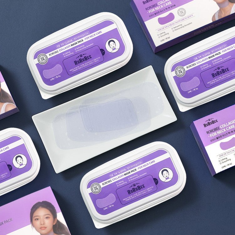 ROROBEE Collagen Neck Patch Jelly Mask – Firming & Brightening Care - Maskory