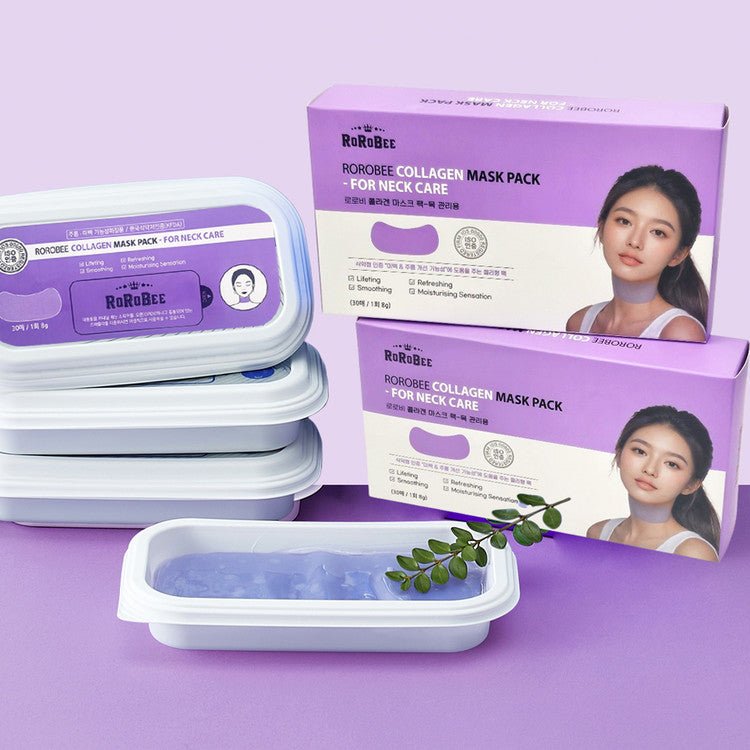 ROROBEE Collagen Neck Patch Jelly Mask – Firming & Brightening Care - Maskory