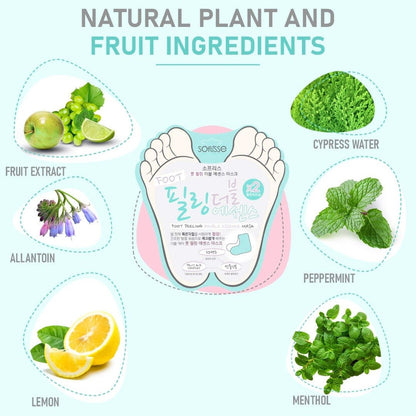 Soflisse Foot Peeling Double Essence Mask – Intensive Hydration & Elasticity Boost for Dry Feet - Maskory
