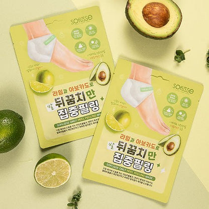 Soflisse Only Heel Peeling Mask – Intensive Exfoliation for Cracked, Rough Heels - Maskory
