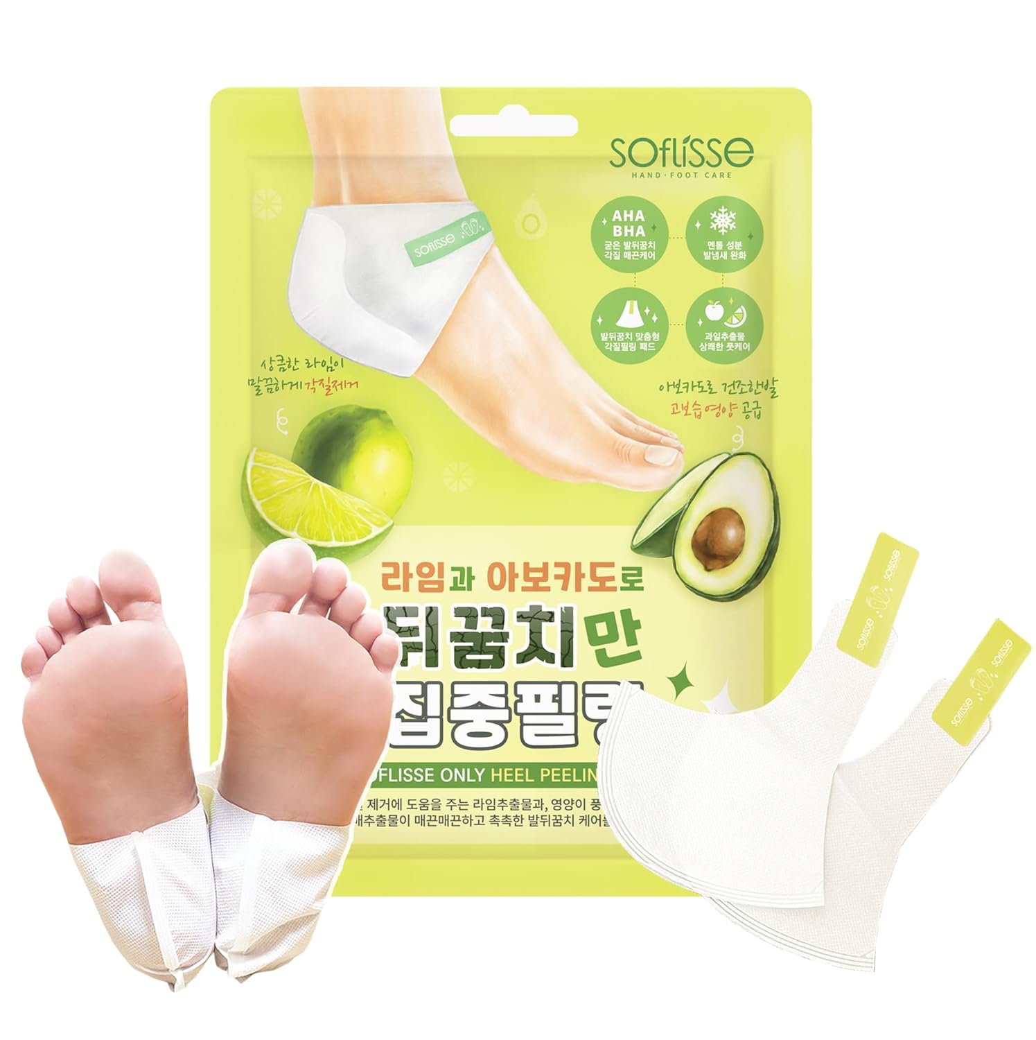 Soflisse Only Heel Peeling Mask – Intensive Exfoliation for Cracked, Rough Heels - Maskory